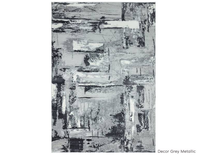 Orion decor grey metallic rug