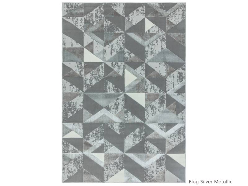 Orion flag silver metallic rug