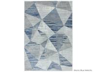 Orion blocks blue metallic rug