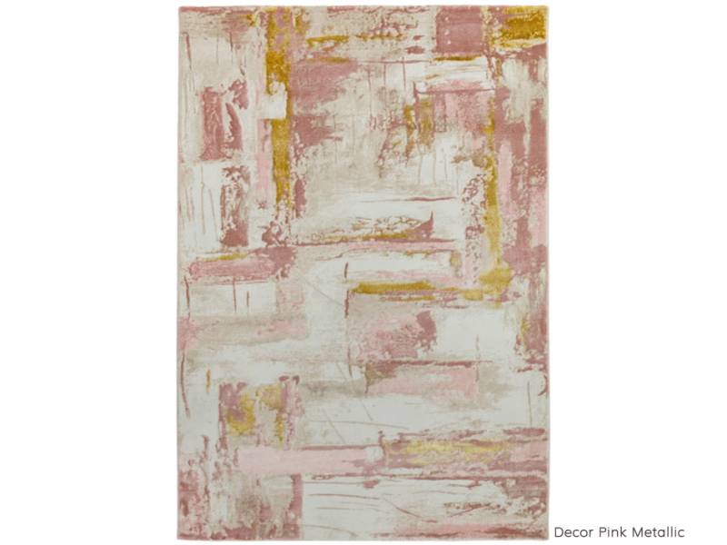 Orion decor pink metallic rug