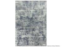 Orion abstract blue metallic rug