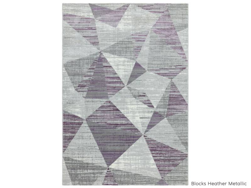 Orion blocks heather metallic rug