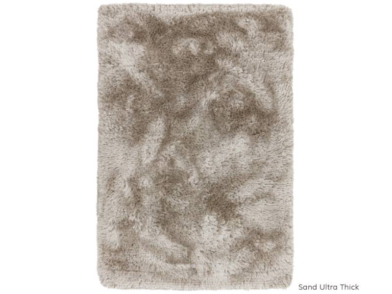 Plush sand ultra thick rug