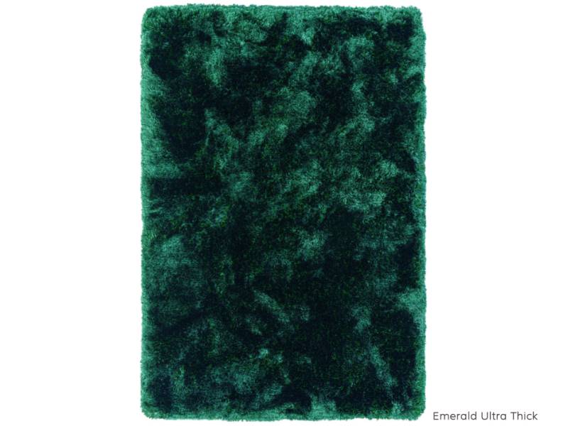 Plush emerald ultra thick rug