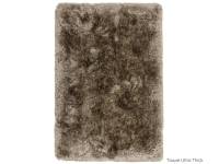 Plush taupe ultra thick rug