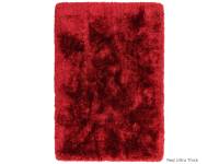Plush red ultra thick rug