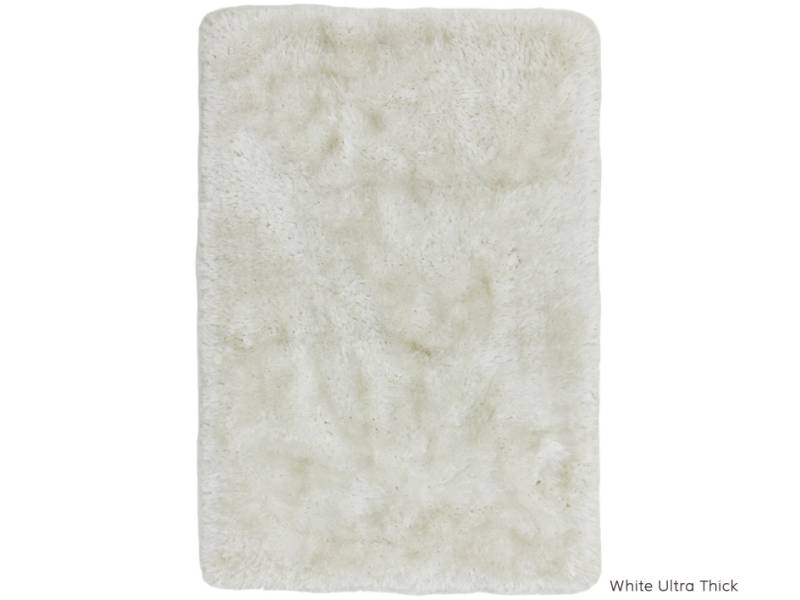 Plush white ultra thick rug