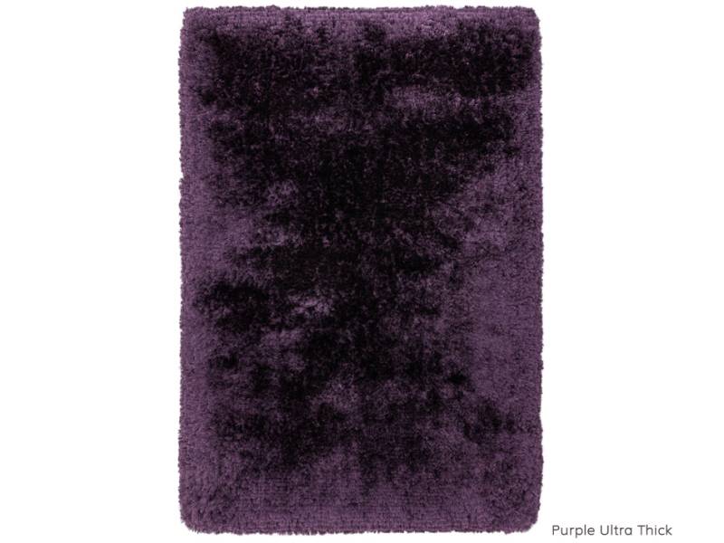 Plush purple ultra thick rug