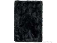 Plush black ultra thick rug