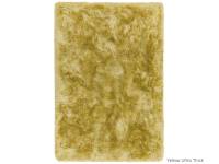 Plush yellow ultra thick rug