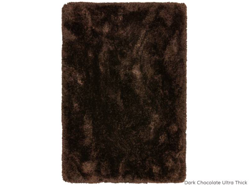 Plush dark chocolate ultra thick rug