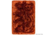 Plush rust ultra thick rug