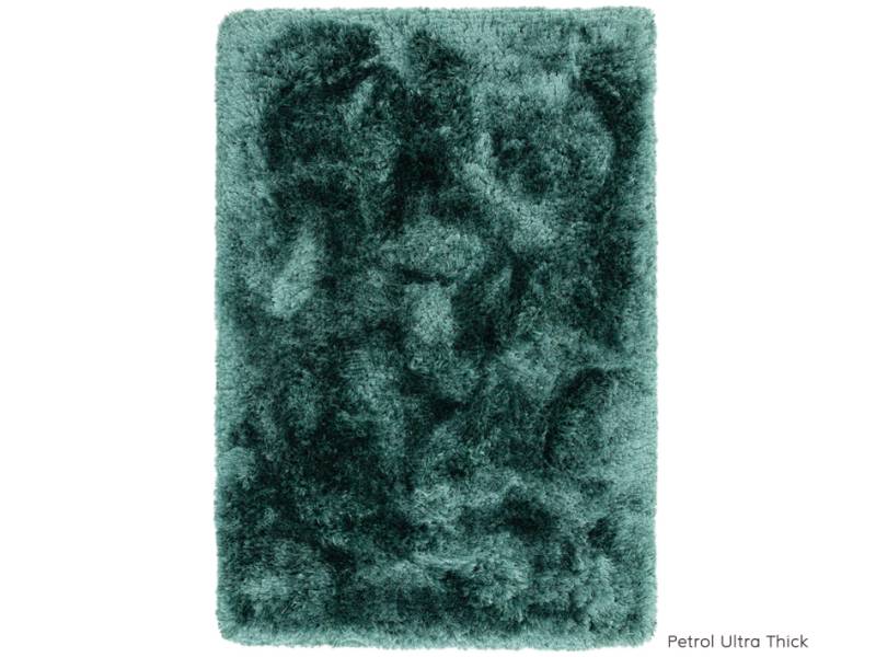 Plush petrol ultra thick rug