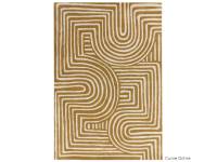 Reef curve ochre rug