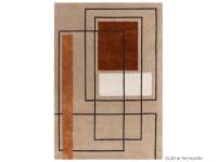 Reef outline terracotta rug