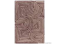 Reef curve plum rug