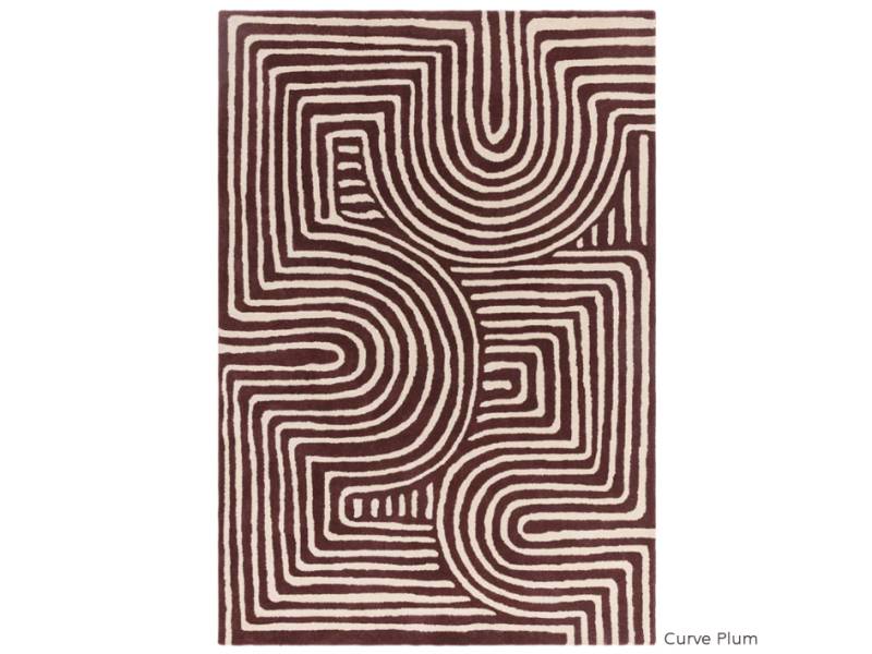 Reef curve plum rug