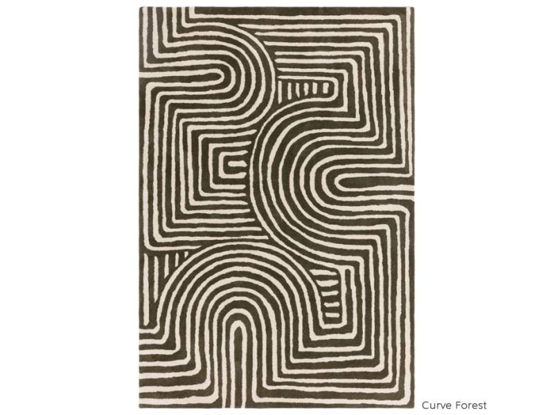 Reef curve forest rug