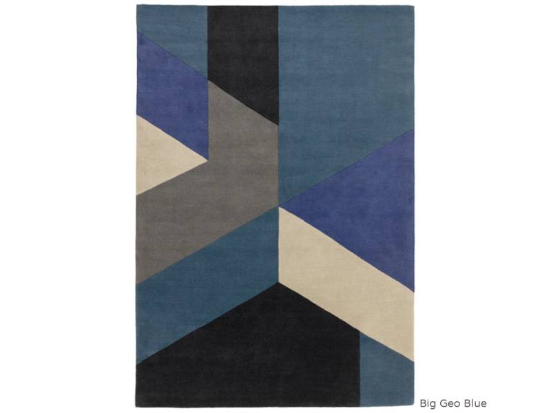 Reef big geo blue rug