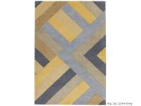 Reef Big zig ochre grey rug