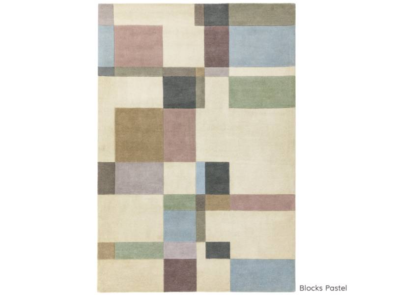 Reef blocks pastel rug