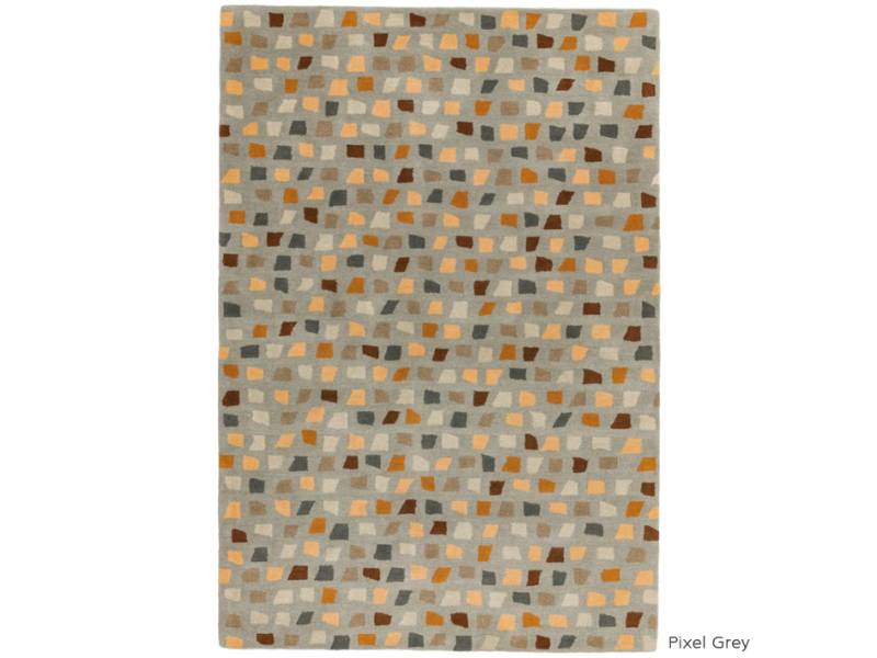 Reef pixel grey rug