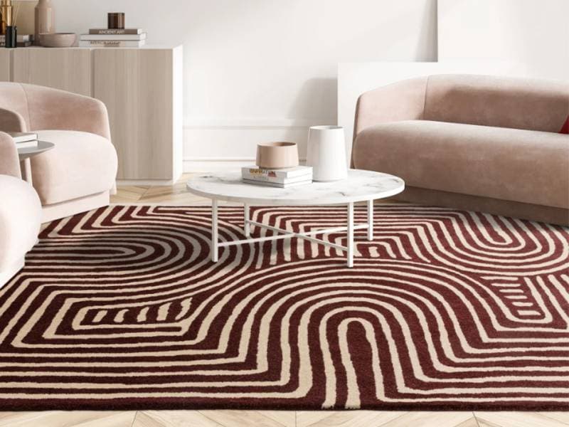 Reef rug in a living room