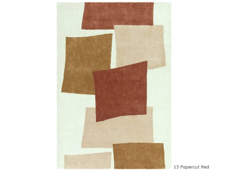 Romy rug in papercut red