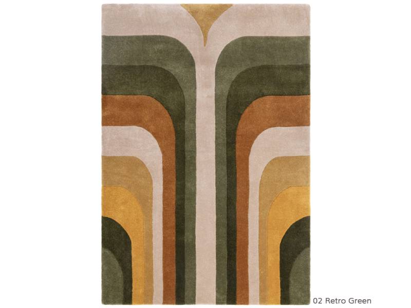 Romy retro green rug