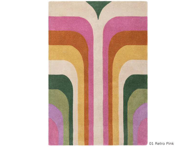 Romy retro pink rug