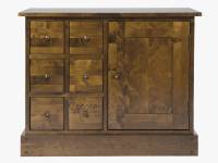 Garrat 1 door 6 drawer sideboard in dark wood colour
