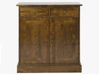 Garrat 2 door 2 drawer narrow sideboard in dark wood colour