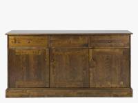 Garrat 3 door 3 drawer sideboard in dark wood colour