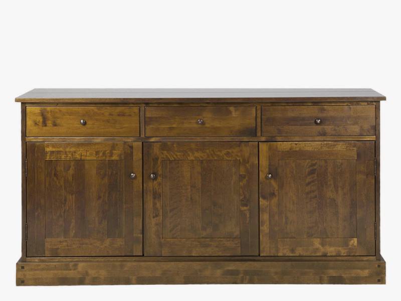 Garrat 3 door 3 drawer sideboard in dark wood colour