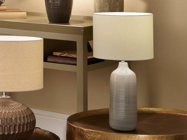 Venus Blue and Grey Ombre Ceramic Table Lamp