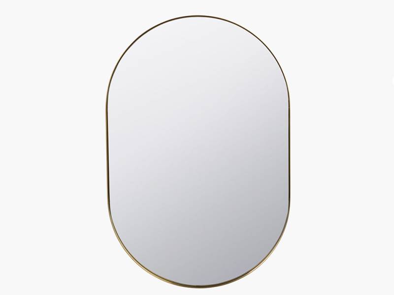 oval mirror gold colour
