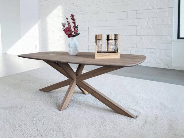 Harvey dining table in wood finish