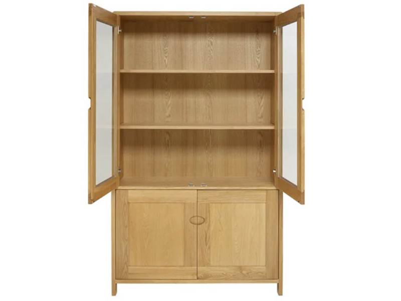 ercol Bosco Display Cabinet with doors open