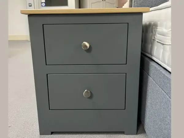 Mason 2 Drawer Wide Bedside Blue