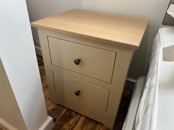 Mason Wide 2 Drawer Bedside Chest