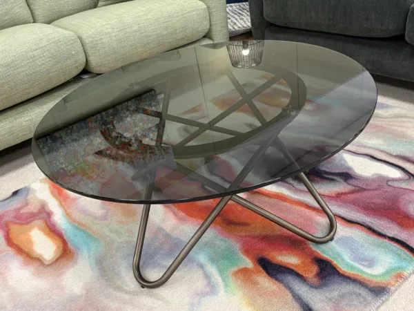 Opera Coffee Table with smoked glass top