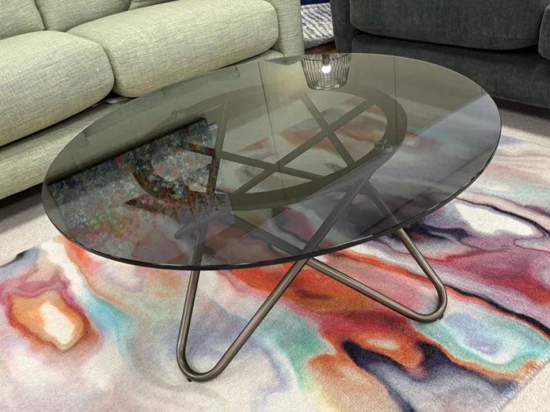 Opera Coffee Table with smoked glass top